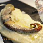 Pulpo a la brasa con queso